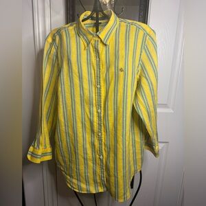Ralph Lauren 💯 Linen 3/4 Sleeve Top